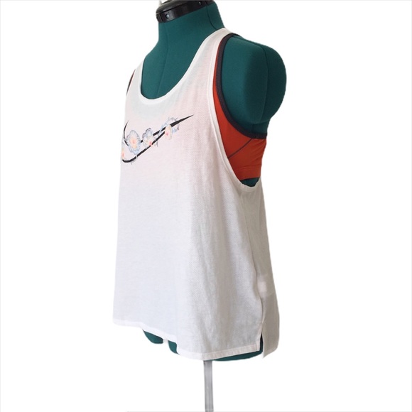 Nike Tops - Nike Running Backless Dri-Fit White Tank, Medium